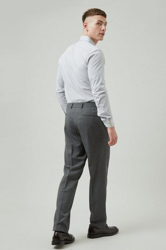 Burton Regular Fit Grey Smart Trousers 3
