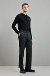 Burton Regular Fit Charcoal Smart Trousers thumbnail 1
