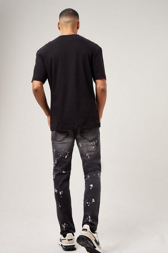 Burton Skinny Washed Grey Rip Jeans 3