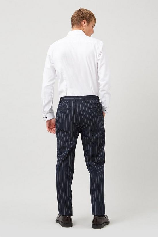 Burton Tapered Fit Navy Pinstripe Suit Trouser 3