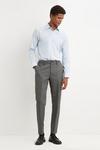 Burton Slim Fit Grey Twist Elasticated Suit Trouser thumbnail 1