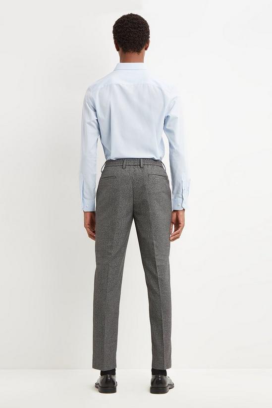 Burton Slim Fit Grey Twist Elasticated Suit Trouser 3