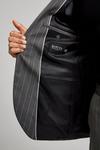 Burton Grey Pinstripe Slim Fit Suit Jacket thumbnail 5