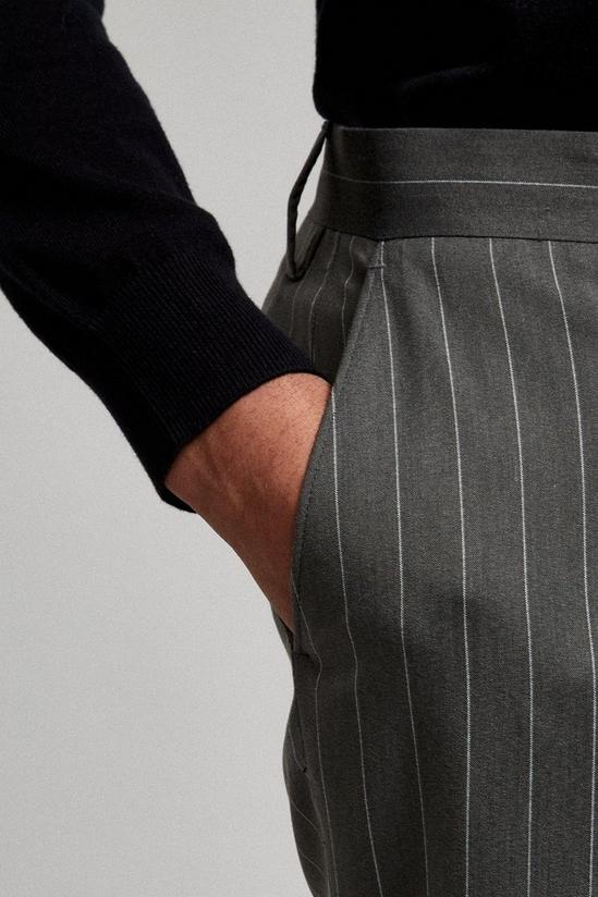 Burton Grey Pinstripe Slim Fit Suit Trouser 4