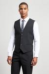 Burton Tailored Fit Charcoal Essential Waistcoat thumbnail 1