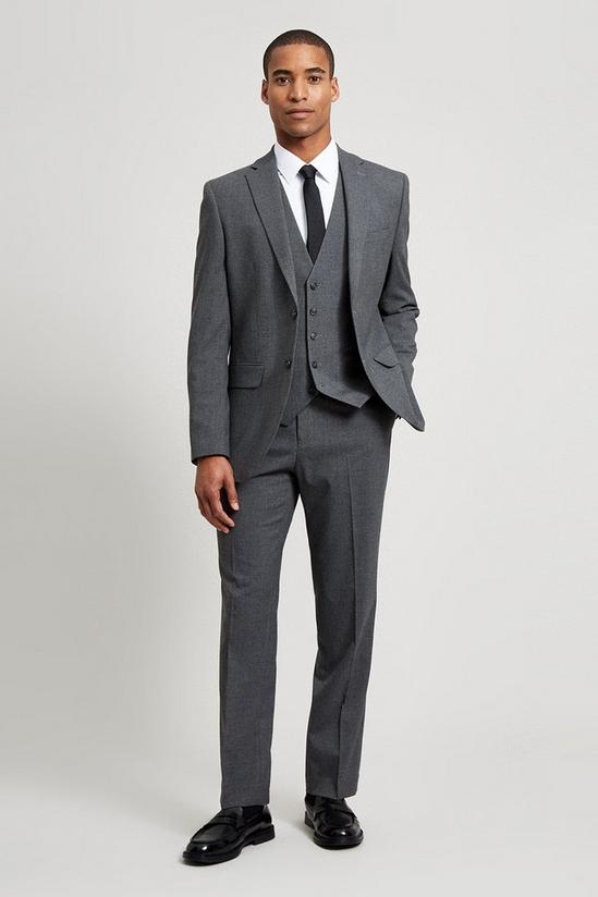 Burton Tailored Fit Light Grey Essential Waistcoat 2