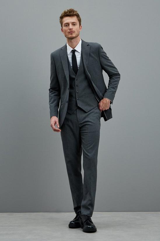 Burton Slim Fit Light Grey Essential Waistcoat 2