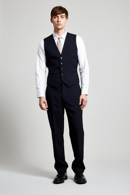 Burton Tailored Fit Navy Essential Waistcoat 2
