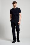Burton Tailored Fit Navy Essential Trouser thumbnail 1
