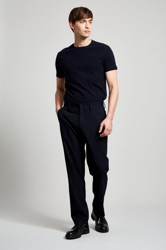 Burton Tailored Fit Navy Essential Trouser 1