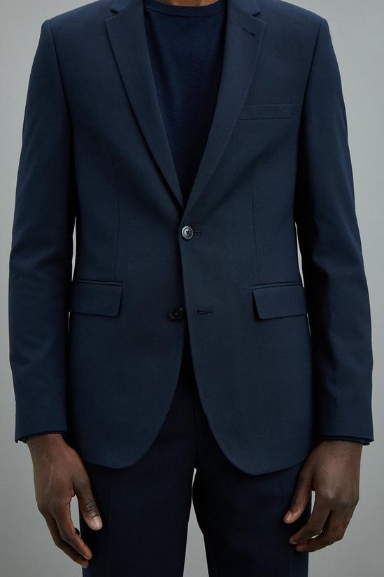 Burton Skinny Fit Navy Essential Suit Jacket 3