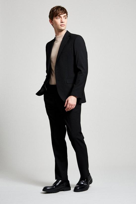 Burton Tailored Fit Black Essential Trouser 2