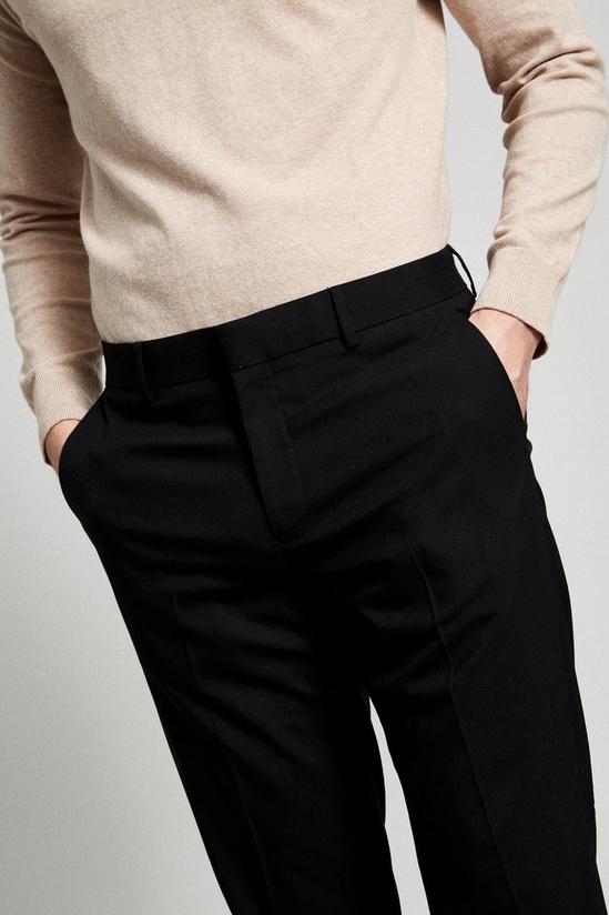 Burton Tailored Fit Black Essential Trouser 6