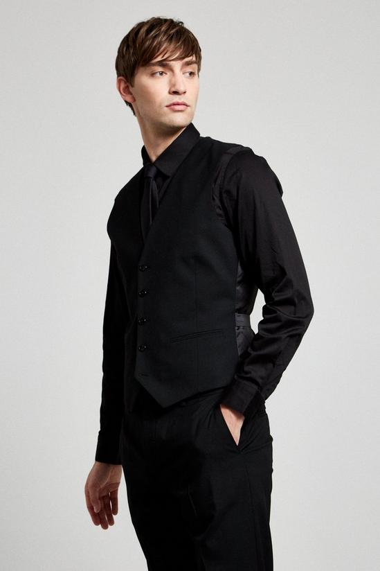 Burton Tailored Black Essential Suit Waistcoat 1