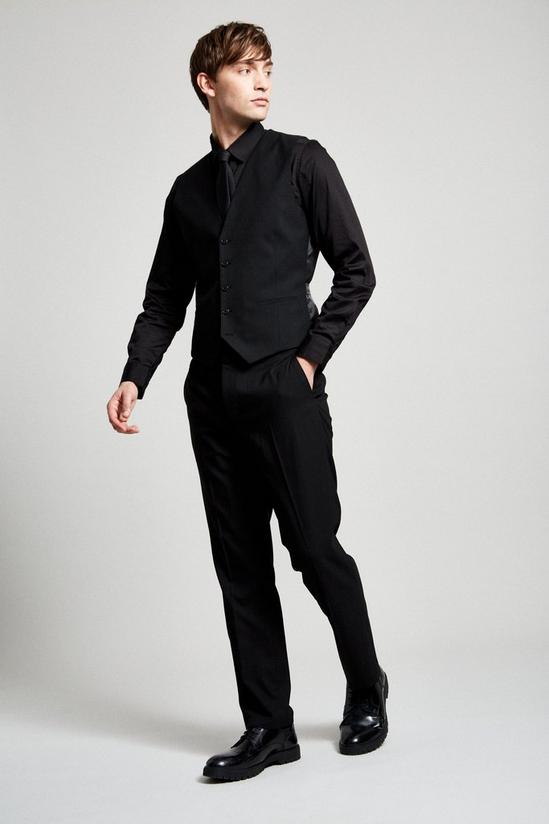 Burton Tailored Black Essential Suit Waistcoat 2