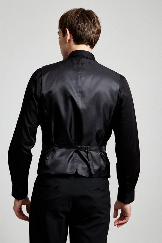 Burton Tailored Black Essential Suit Waistcoat 3