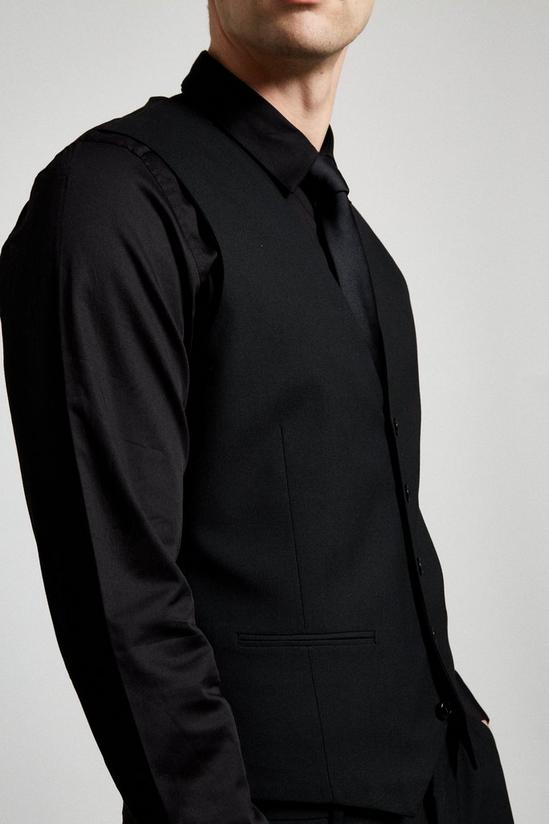 Burton Tailored Black Essential Suit Waistcoat 5