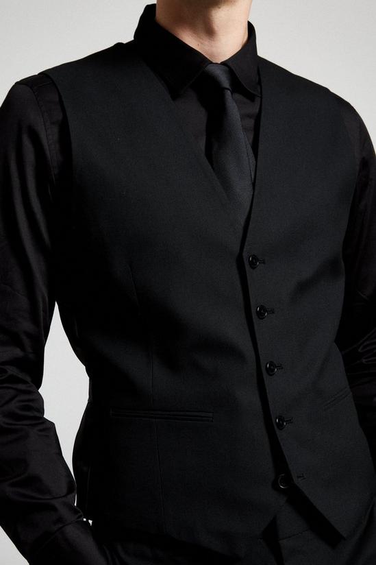 Burton Tailored Black Essential Suit Waistcoat 6