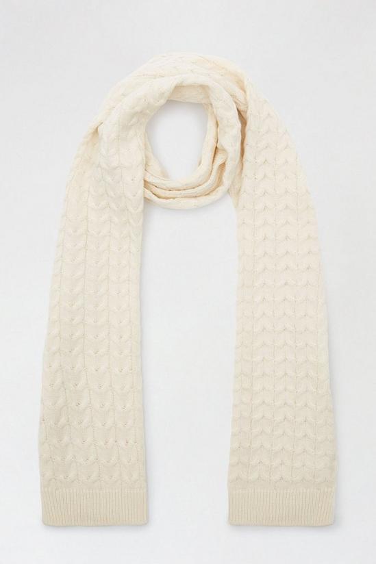 Burton Cable Knitted Scarf 1