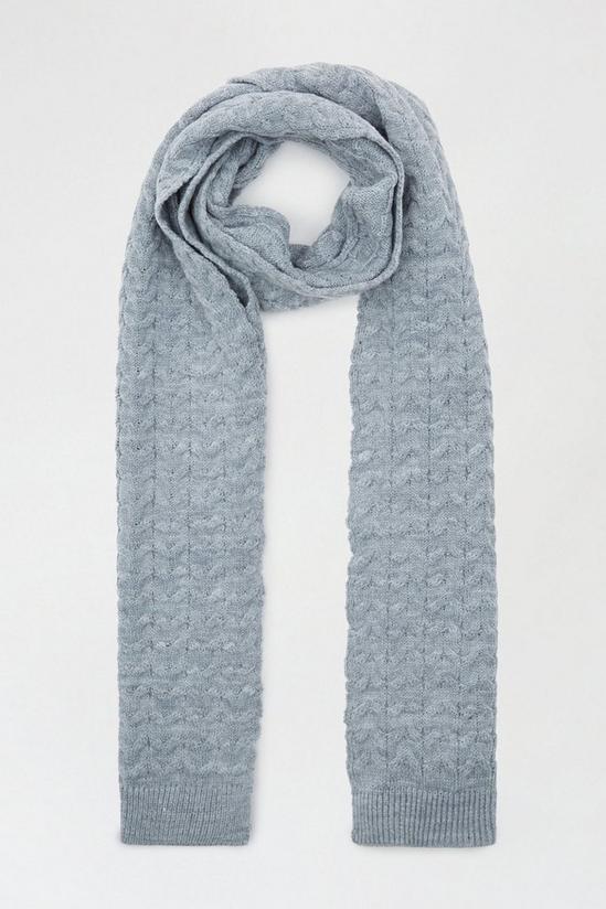 Burton Cable Knitted Scarf 1