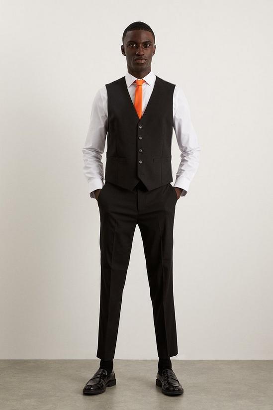 Burton Slim Fit Black Essential Suit Waistcoat 2