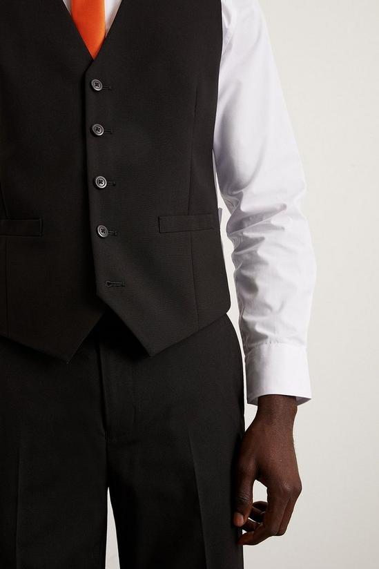Burton Slim Fit Black Essential Suit Waistcoat 4