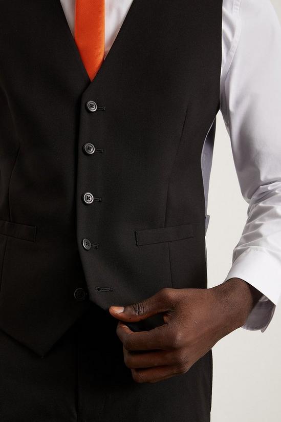 Burton Slim Fit Black Essential Suit Waistcoat 5