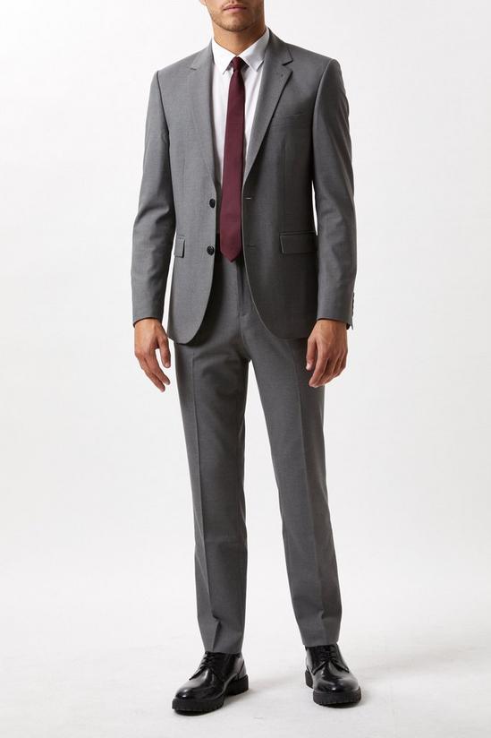 Burton Skinny Fit Light Grey Essential Suit Jacket 1