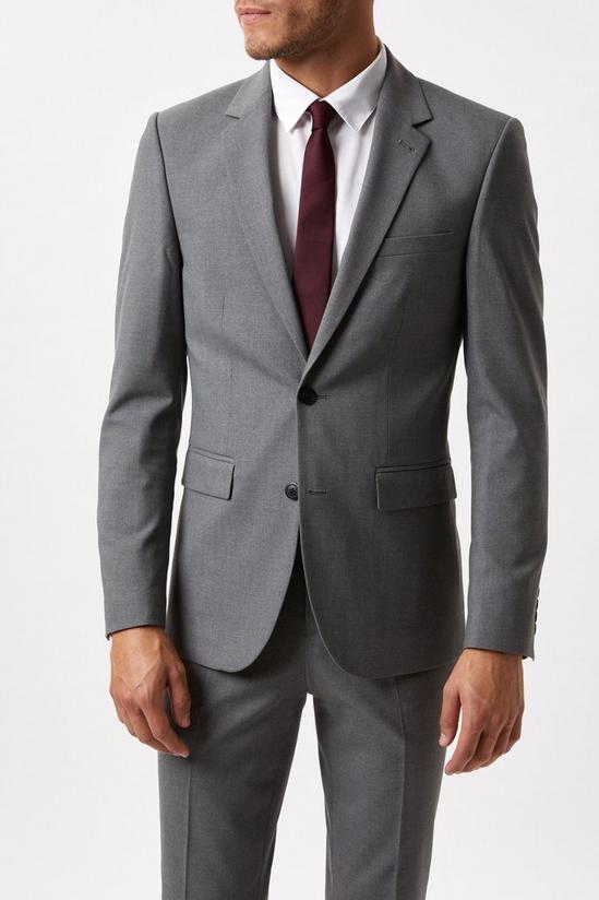 Burton Skinny Fit Light Grey Essential Suit Jacket 2