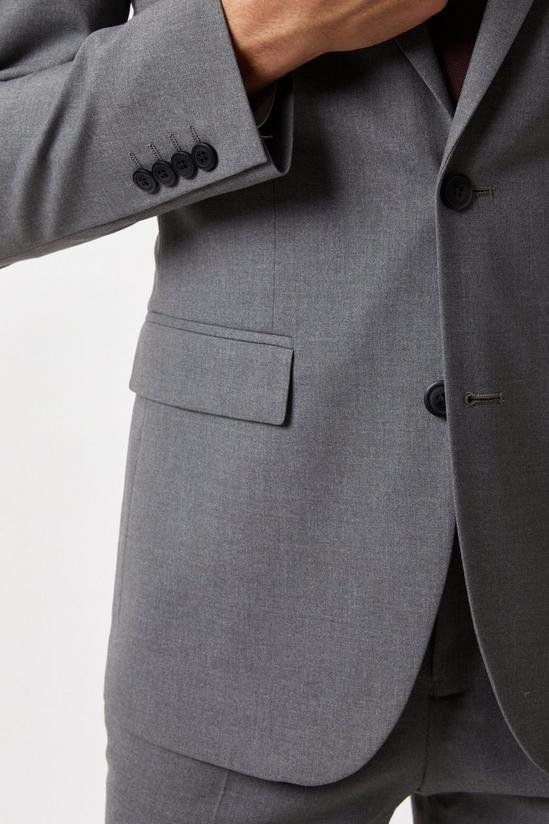 Burton Skinny Fit Light Grey Essential Suit Jacket 5