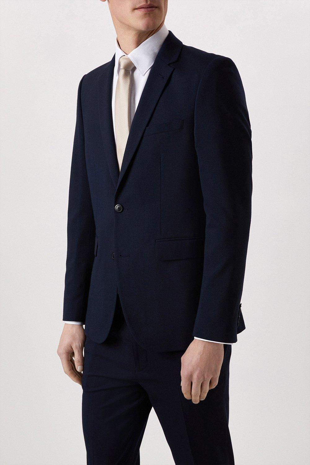 Skinny sales navy suit