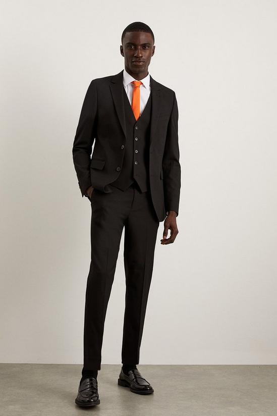 Burton Skinny Fit Black Essential Suit Jacket 1