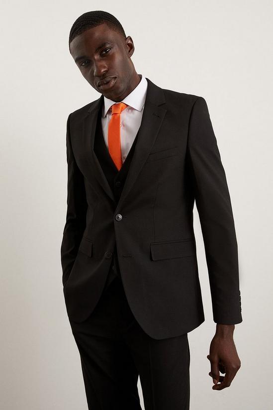 Burton Skinny Fit Black Essential Suit Jacket 2