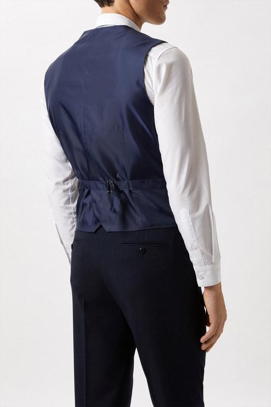 Burton Tailored Fit Navy Essential Waistcoat 3