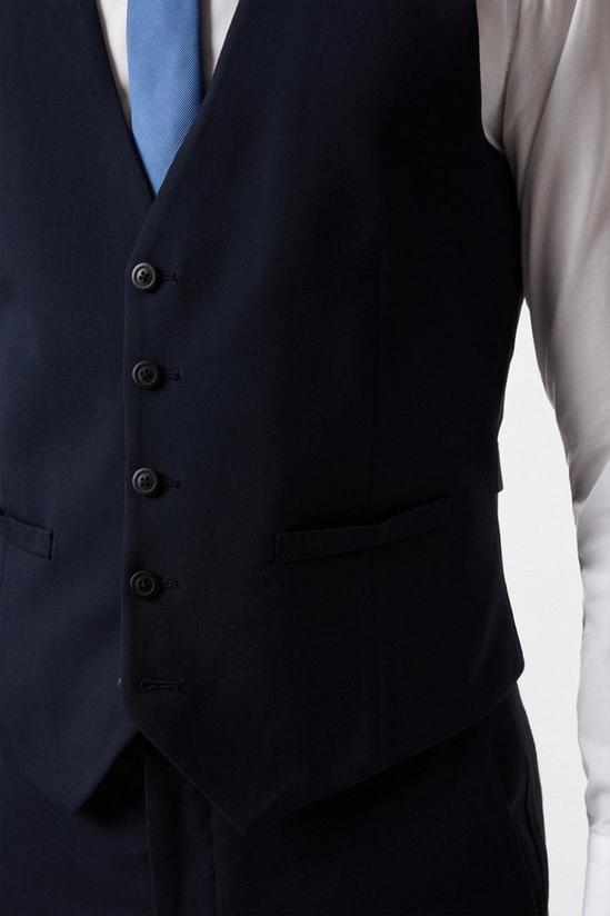Burton Tailored Fit Navy Essential Waistcoat 4