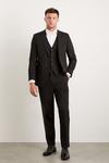 Burton Tailored Fit Black Essential Suit Jacket thumbnail 1