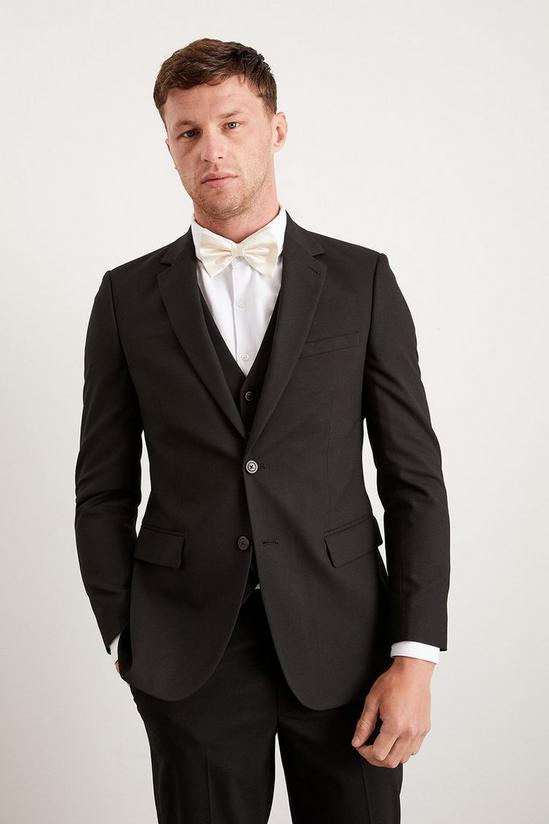 Burton Tailored Fit Black Essential Suit Jacket 2