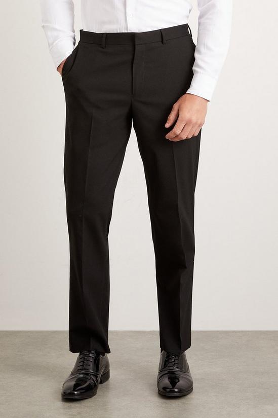 Burton Tailored Fit Black Essential Suit Trousers 2