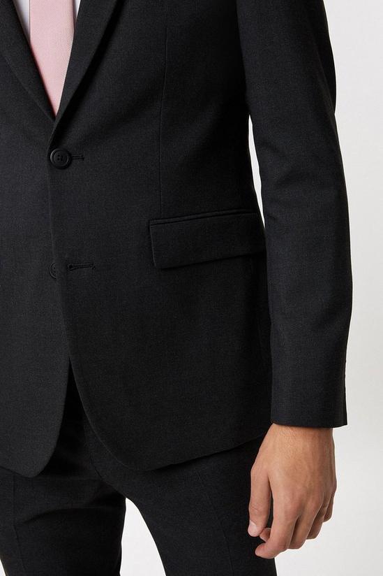 Burton Skinny Fit Charcoal Essential Suit Jacket 5