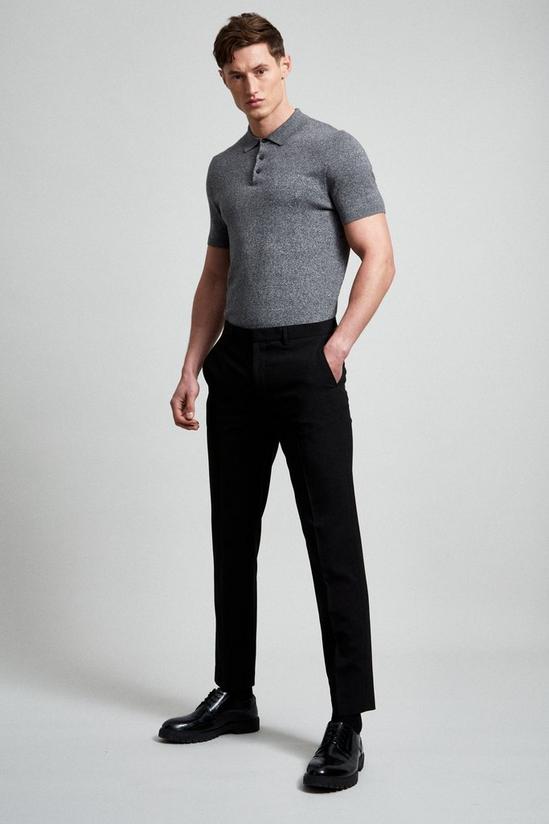 Burton Slim Fit Black Essential Suit Trousers 1