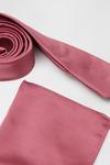 Burton Slim Dark Pink Tie And Pocket Square Set thumbnail 2