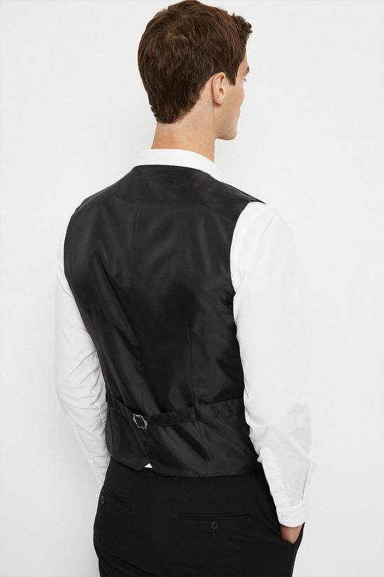 Burton Tailored Fit Black Essential Waistcoat 3