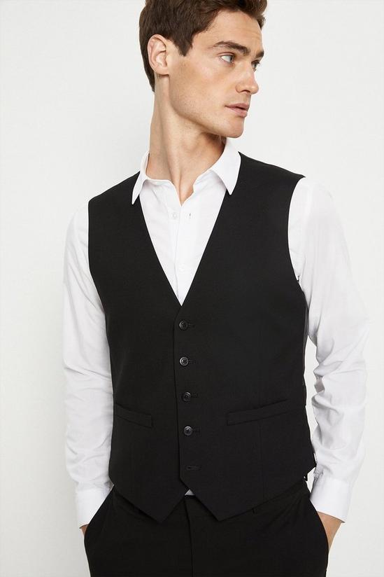 Burton Tailored Fit Black Essential Waistcoat 6