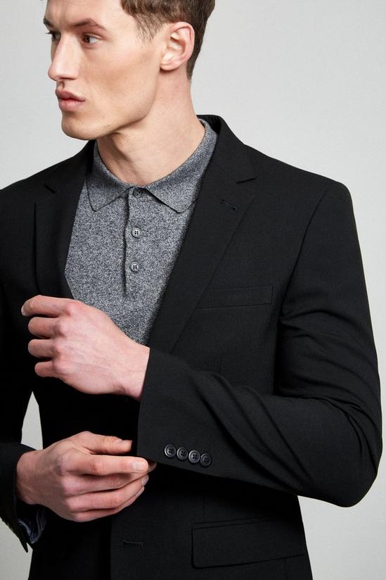 Burton Slim Fit Black Essential Suit Jacket 4