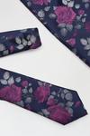 Burton Navy Floral Tie And Pocket Square Set thumbnail 2