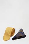 Burton Mustard Texture Tie And Floral Square thumbnail 1