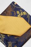 Burton Mustard Texture Tie And Floral Square thumbnail 3