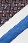 Burton Cobalt Texture Tie And Geo Pocket Square Set thumbnail 3