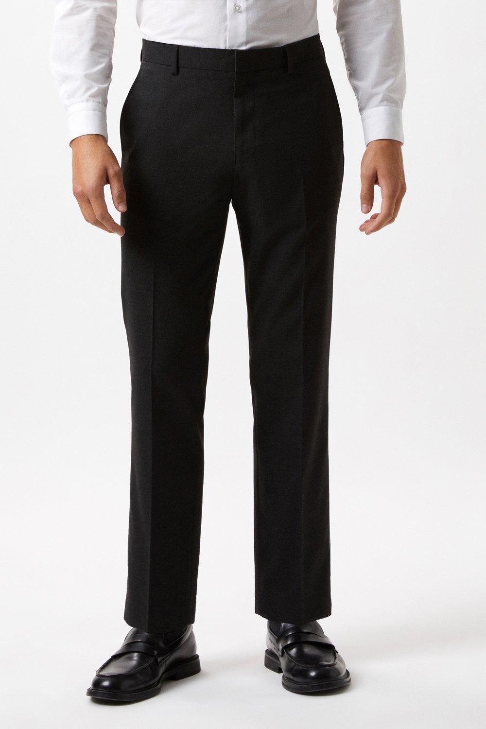 Mens Slim Fit Charcoal Essential Suit Trousers
