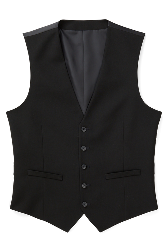 Burton Slim Fit Black Essential Waistcoat 4